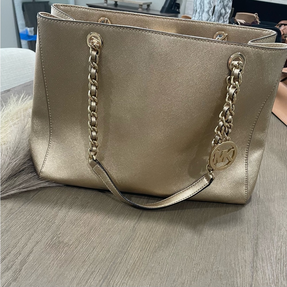 Michael Kors Metallic Gold Tote